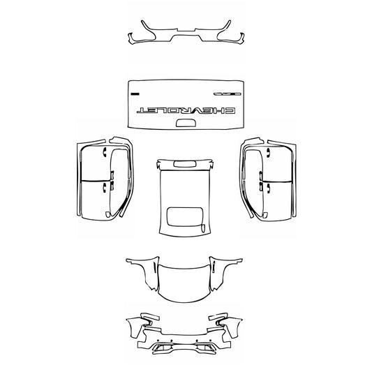 Pre-Cut PPF Chevrolet Silverado 1500 LTZ 2019 - PPF-Kits