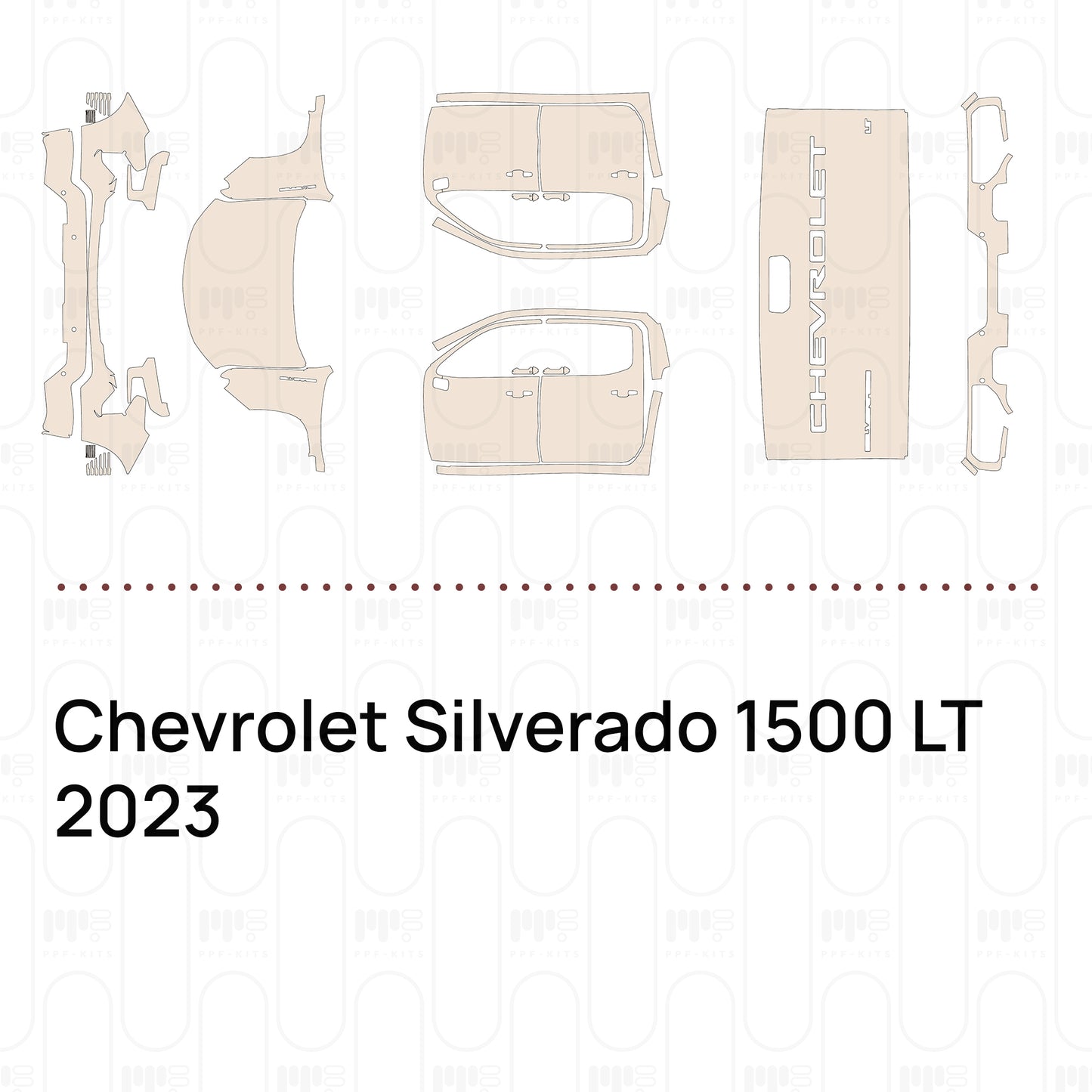 Voorgesneden PPF Chevrolet Silverado 1500 LT 2023