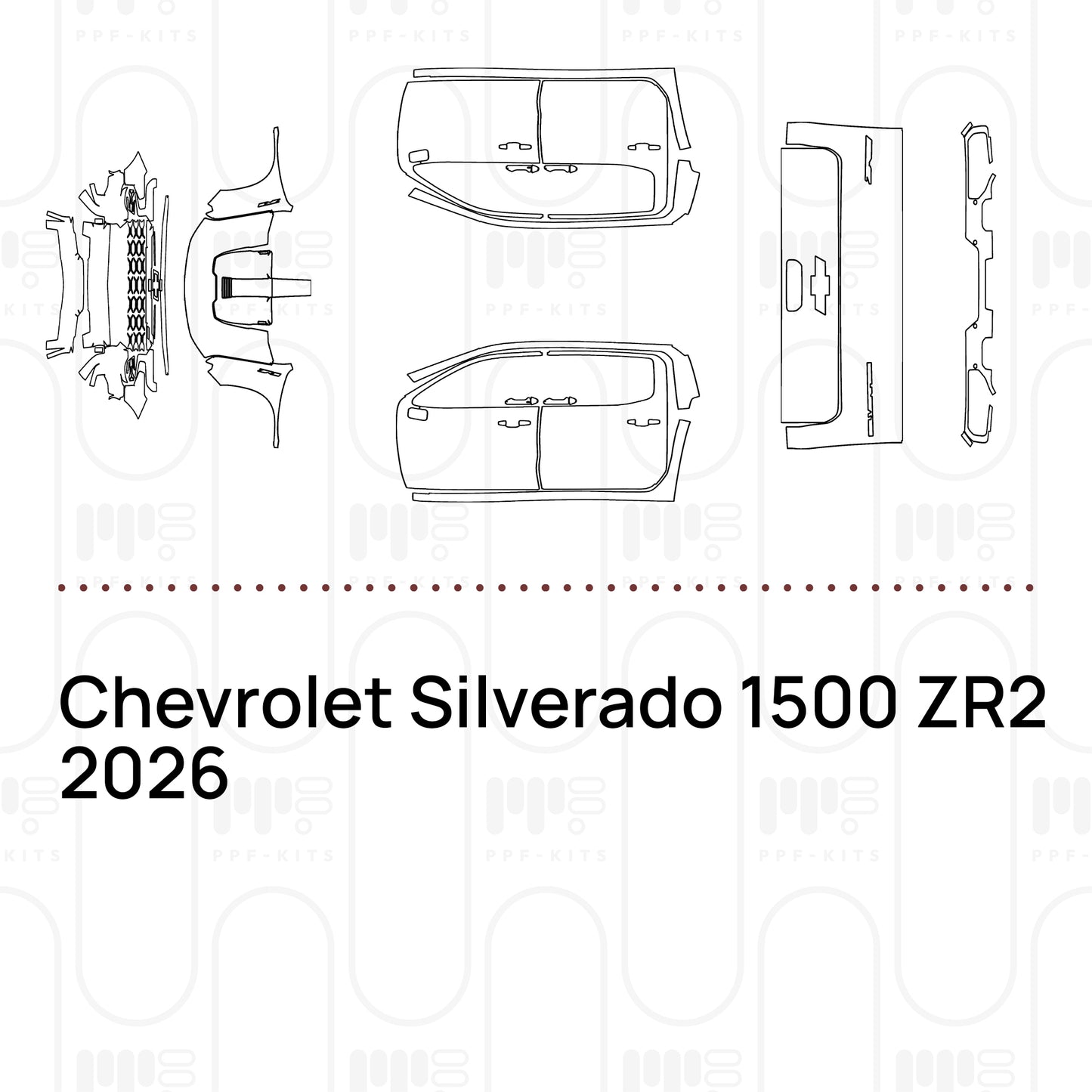 Voorgesneden PPF Chevrolet Silverado 1500 ZR2 2026