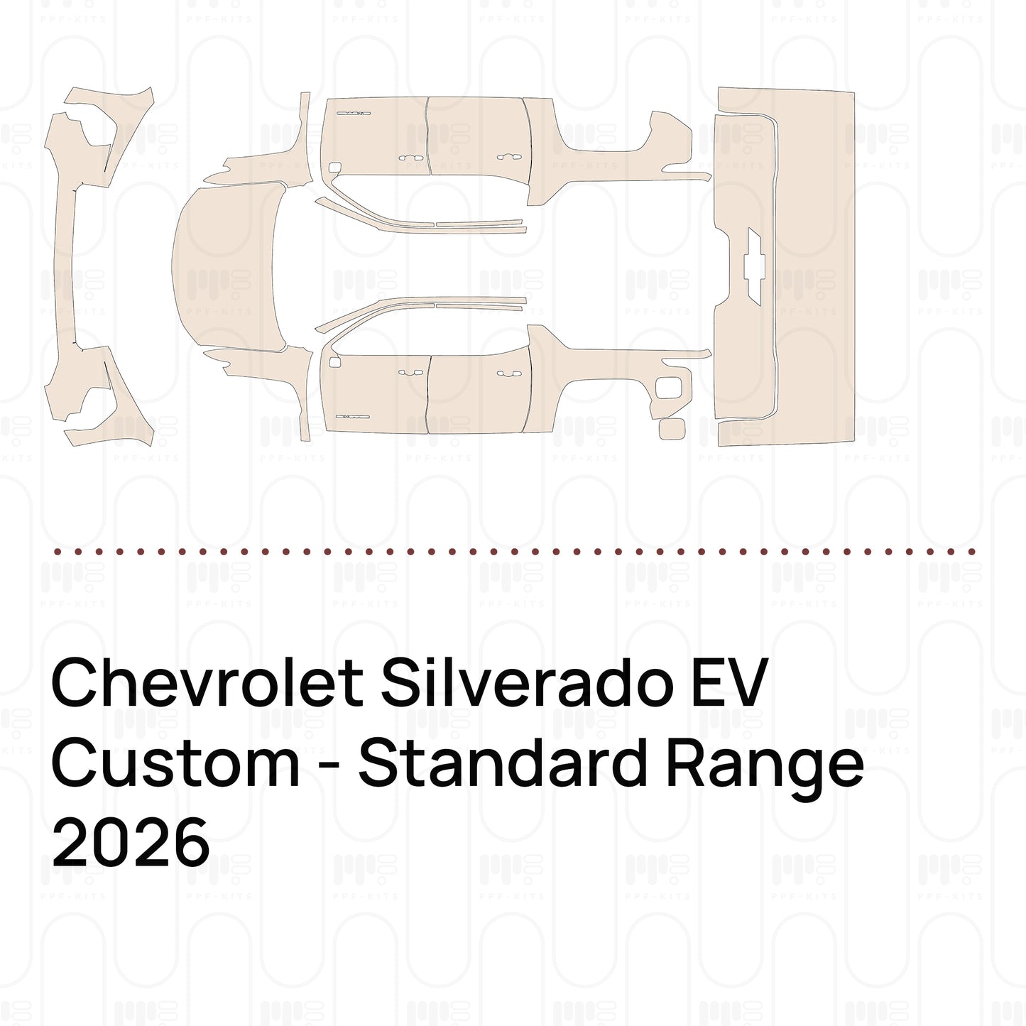 Voorgesneden PPF Chevrolet Silverado EV Custom - Standard Range 2026