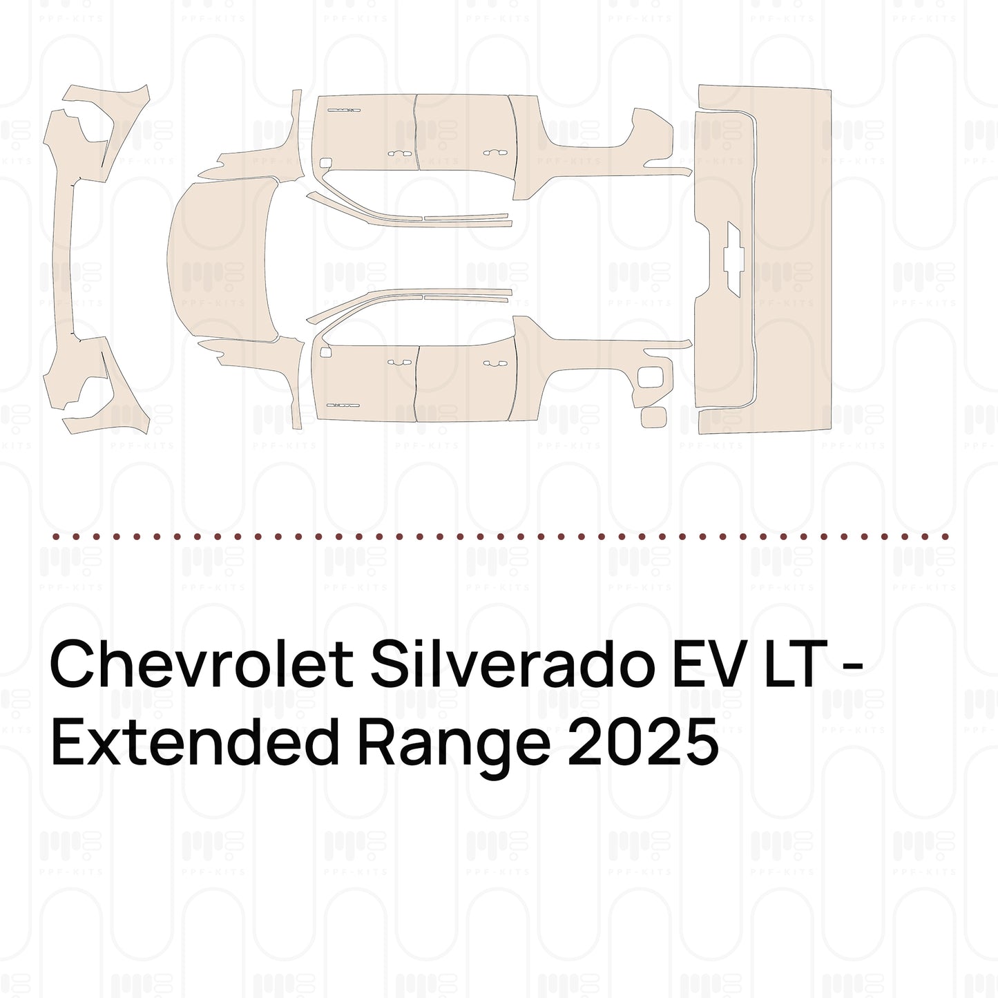 Voorgesneden PPF Chevrolet Silverado EV LT - Extended Range 2025
