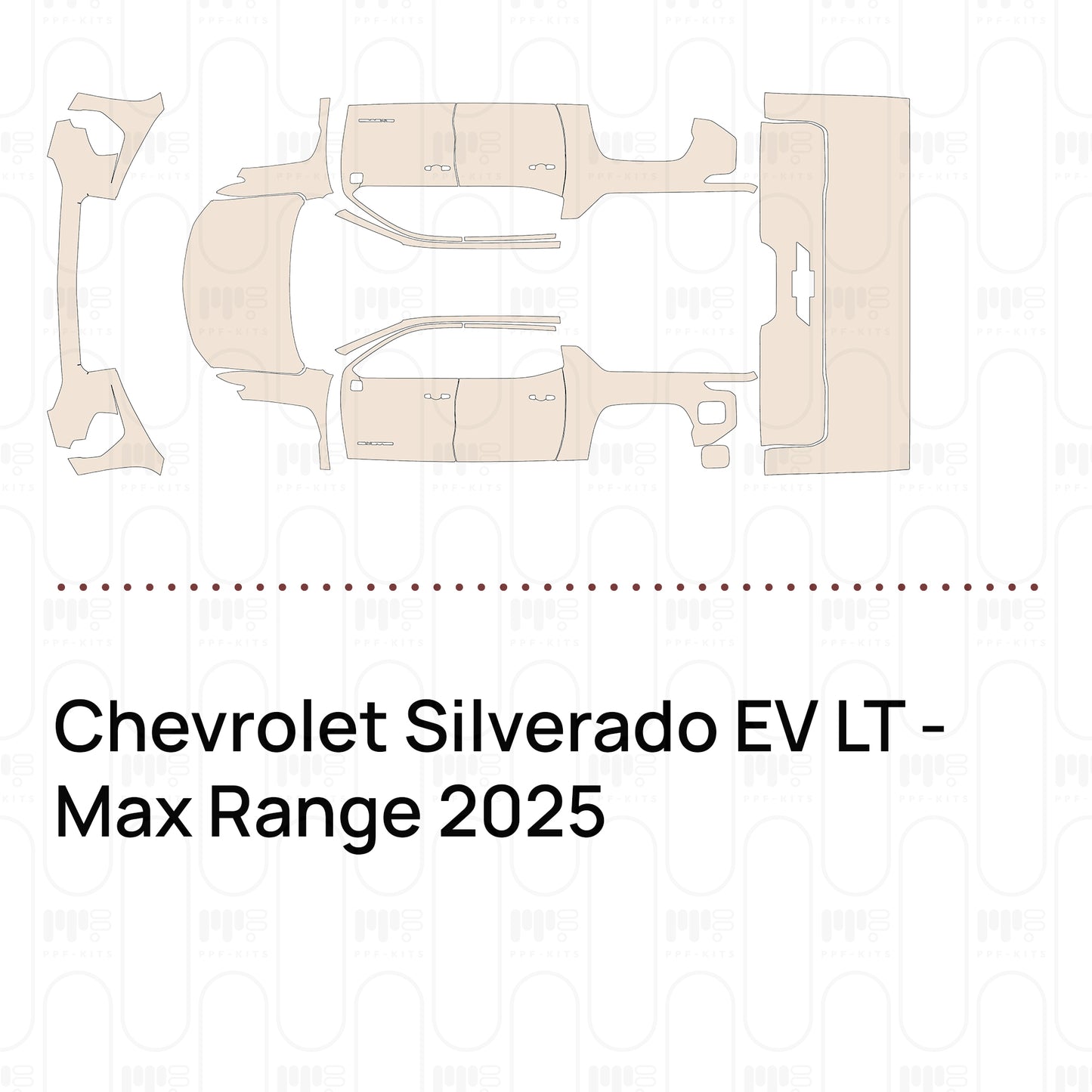 Voorgesneden PPF Chevrolet Silverado EV LT - Max Range 2025