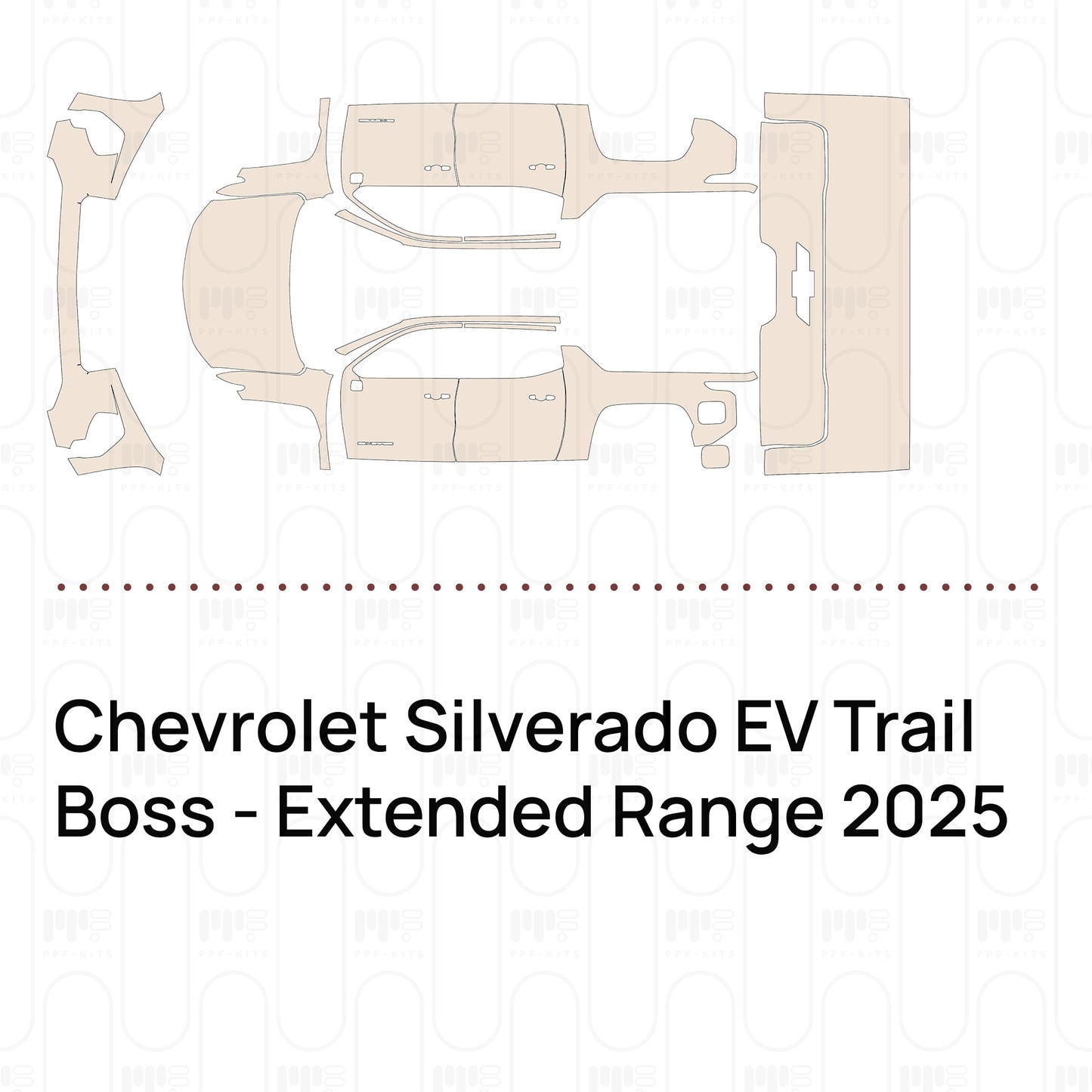 Voorgesneden PPF Chevrolet Silverado EV Trail Boss - Extended Range 2025