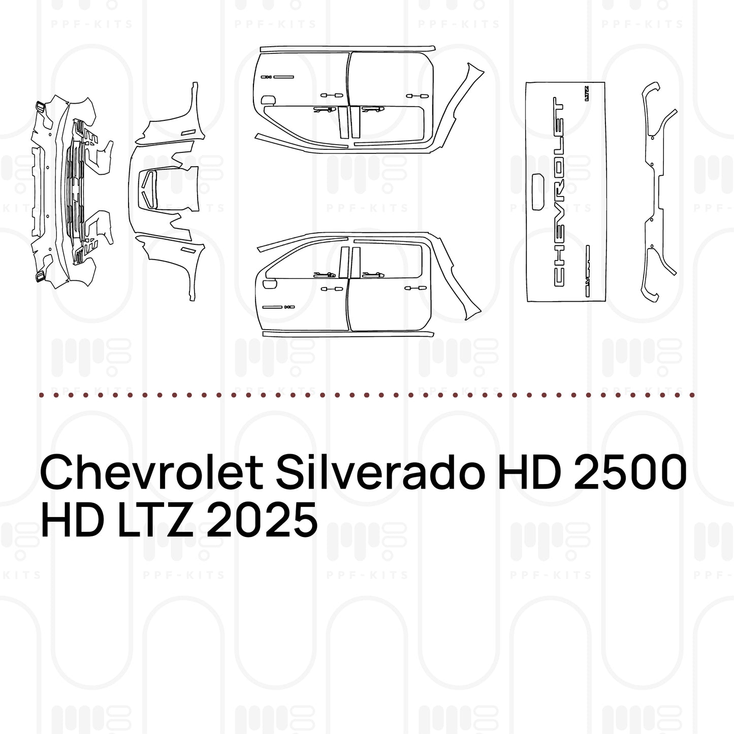 Voorgesneden PPF Chevrolet Silverado HD 2500 HD LTZ 2025