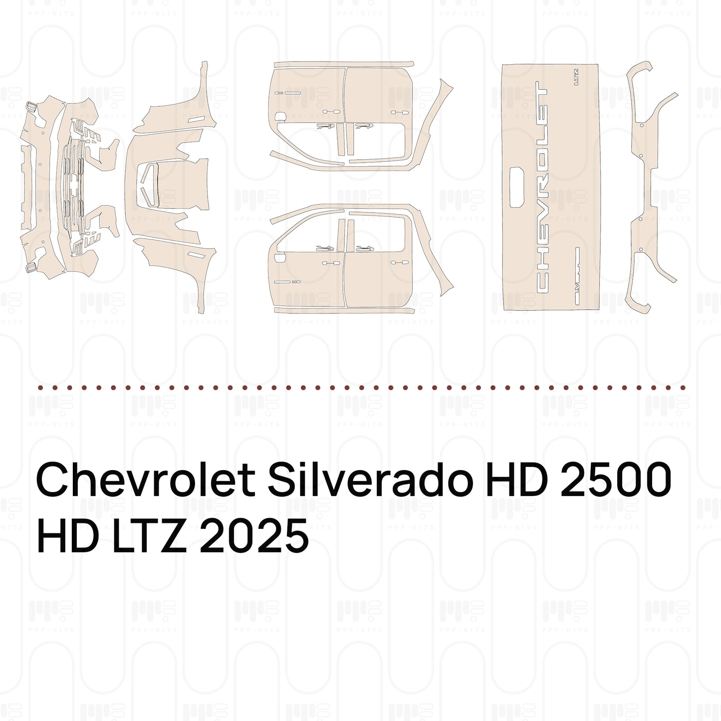 Voorgesneden PPF Chevrolet Silverado HD 2500 HD LTZ 2025