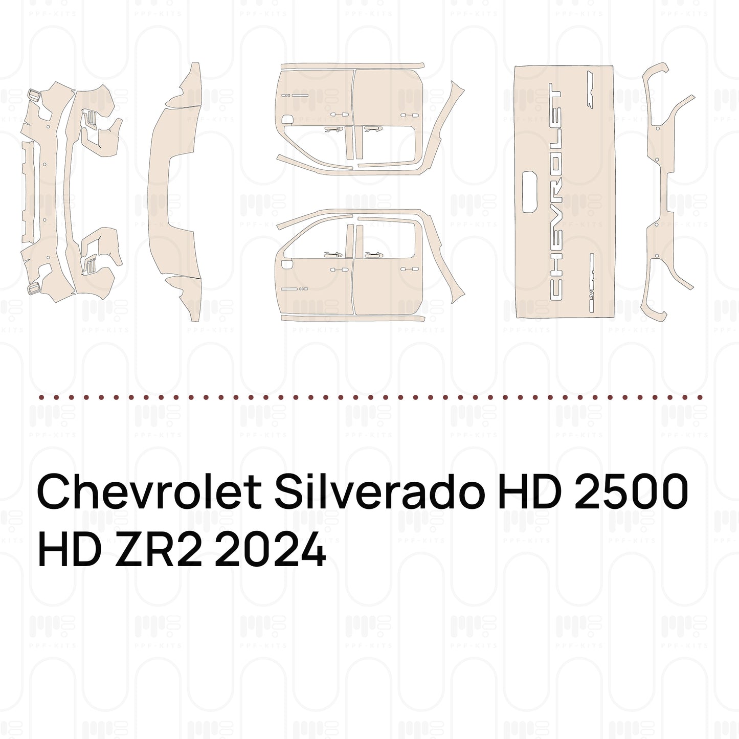 Voorgesneden PPF Chevrolet Silverado HD 2500 HD ZR2 2024