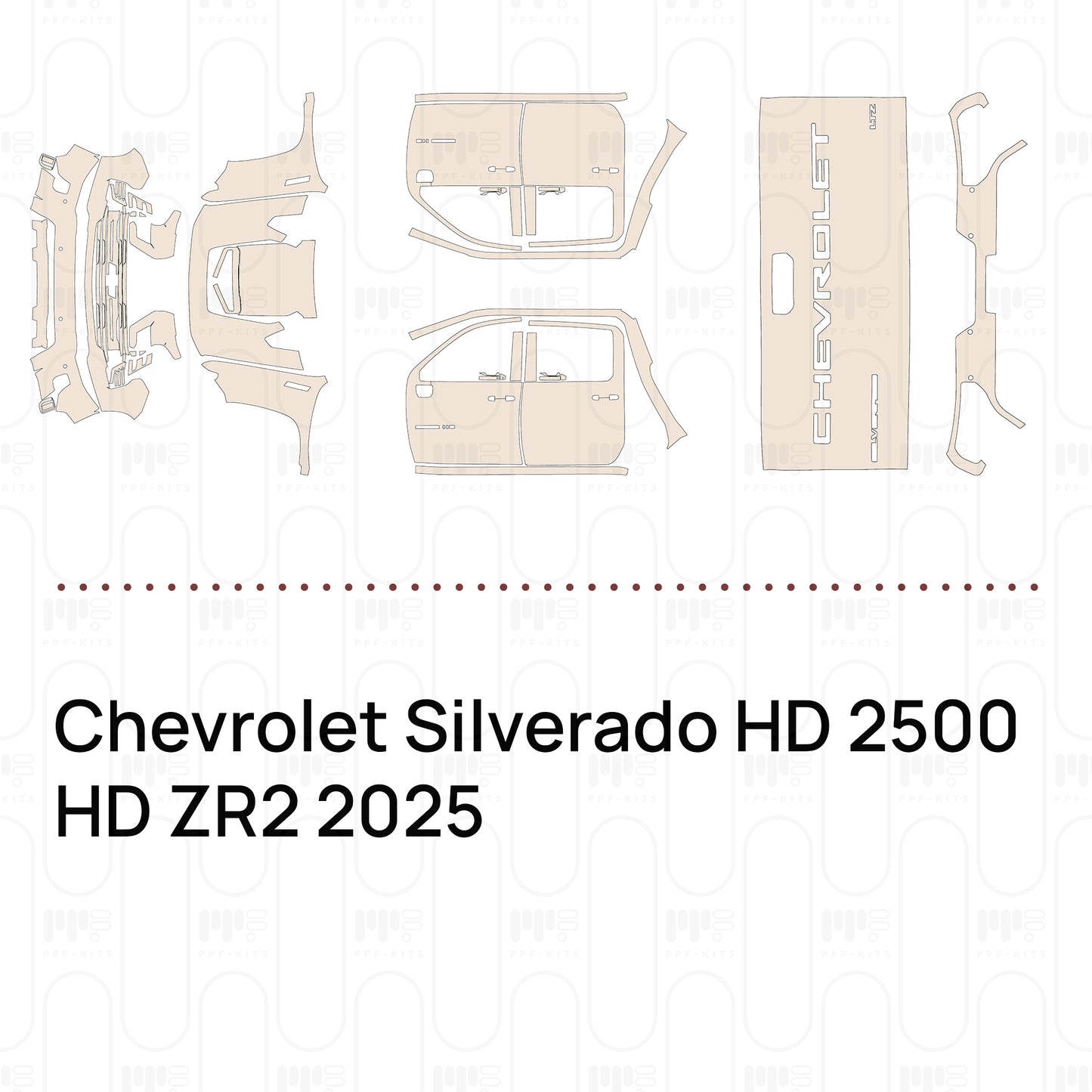 Voorgesneden PPF Chevrolet Silverado HD 2500 HD ZR2 2025