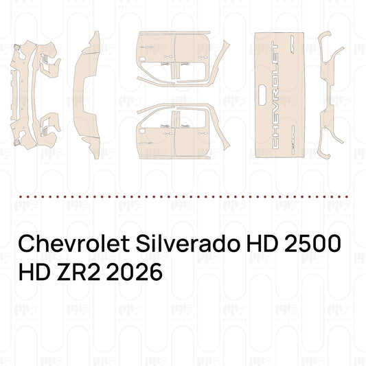Voorgesneden PPF Chevrolet Silverado HD 2500 HD ZR2 2026