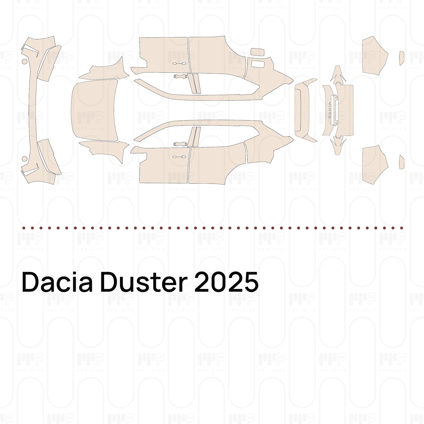 Voorgesneden PPF Dacia Duster 2025