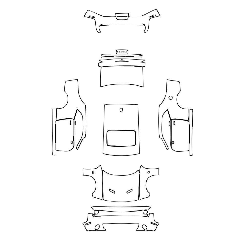 Pre-Cut PPF Dodge Challenger Standard body R T SCAT PACK 2017 - PPF-Kits