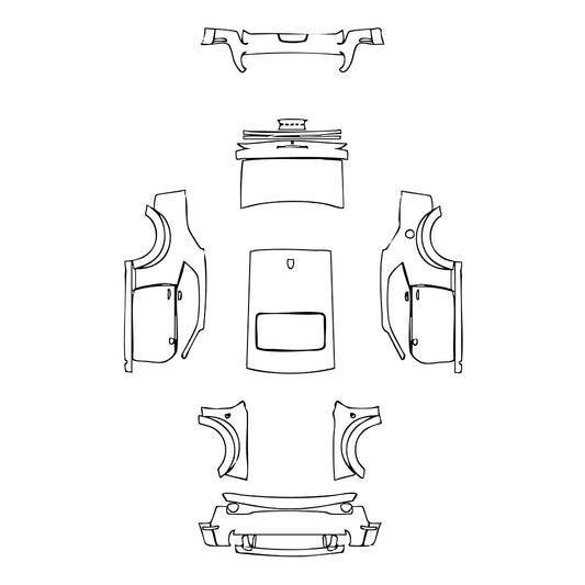 Pre-Cut PPF Dodge Challenger Widebody R T SCAT PACK 2023 - PPF-Kits