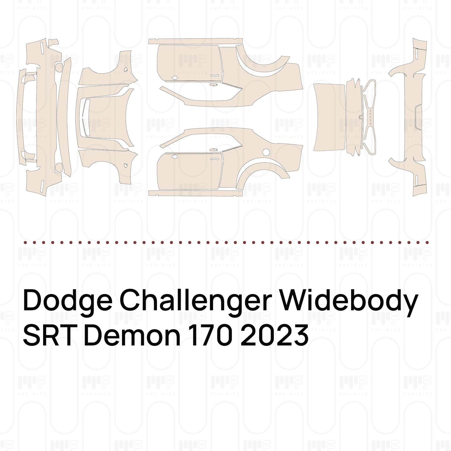 Voorgesneden PPF Dodge Challenger Widebody SRT Demon 170 2023