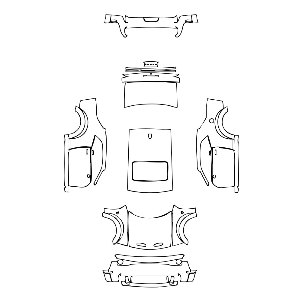 Pre-Cut PPF Dodge Challenger Widebody SRT HELLCAT REDEYE 2022 - PPF-Kits