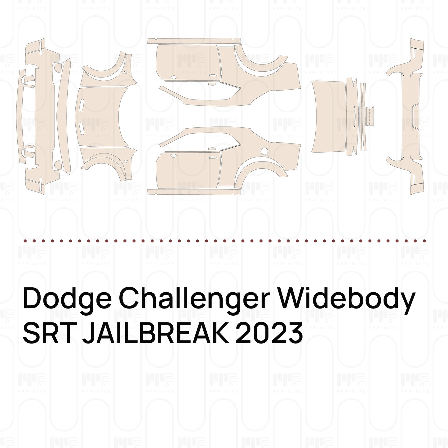 Voorgesneden PPF Dodge Challenger Widebody SRT JAILBREAK 2023