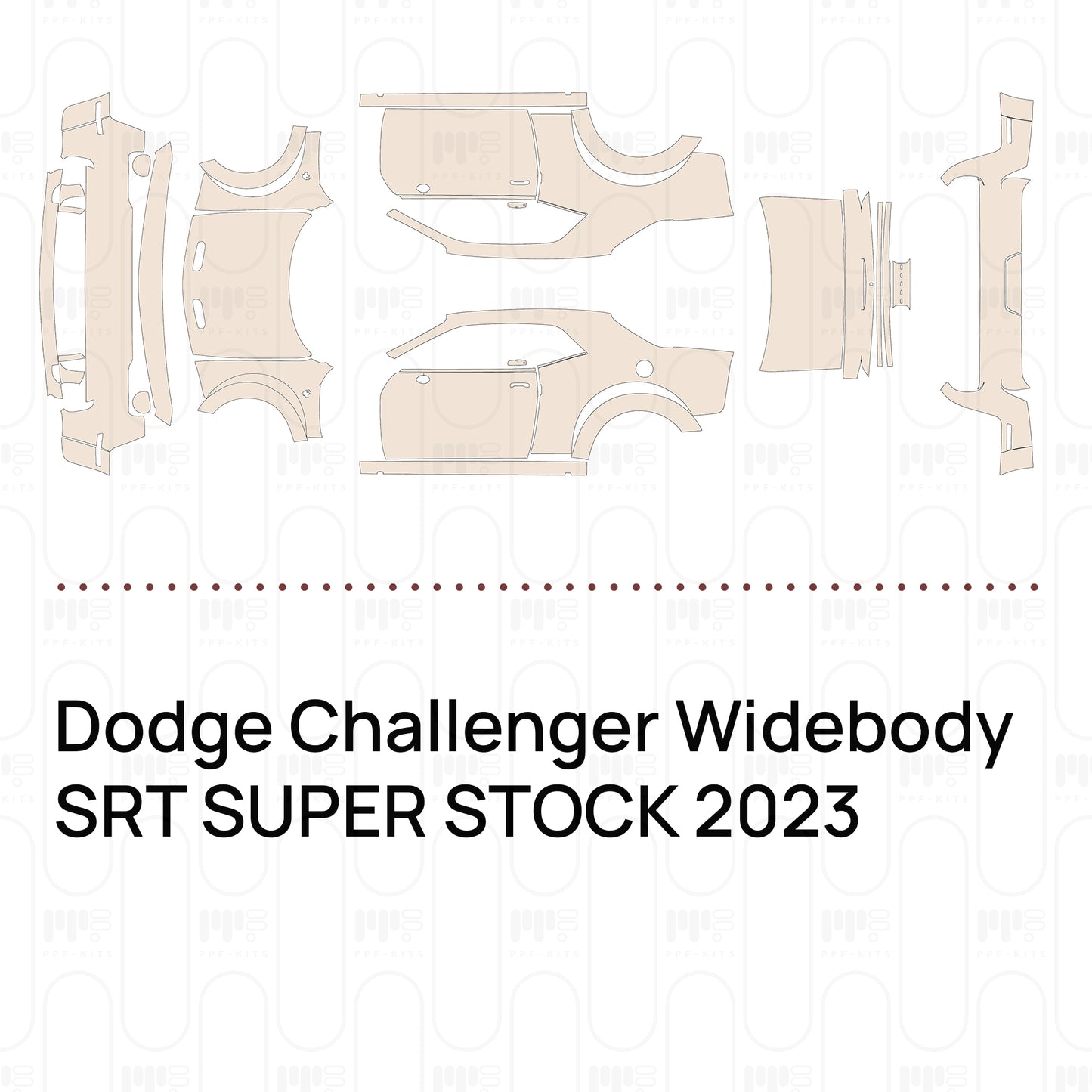 Voorgesneden PPF Dodge Challenger Widebody SRT SUPER STOCK 2023