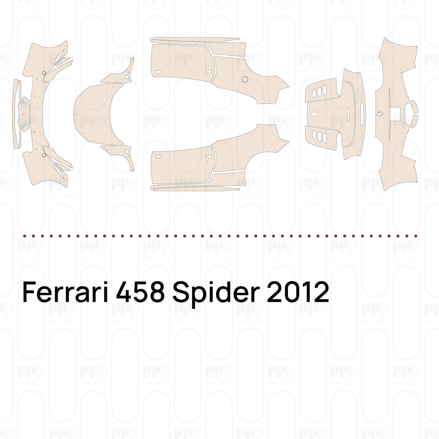 Voorgesneden PPF Ferrari 458 Spider 2012