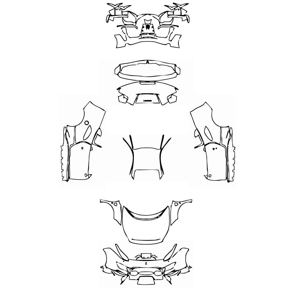 Pre-Cut PPF Ferrari 488 Pista 2019 - PPF-Kits