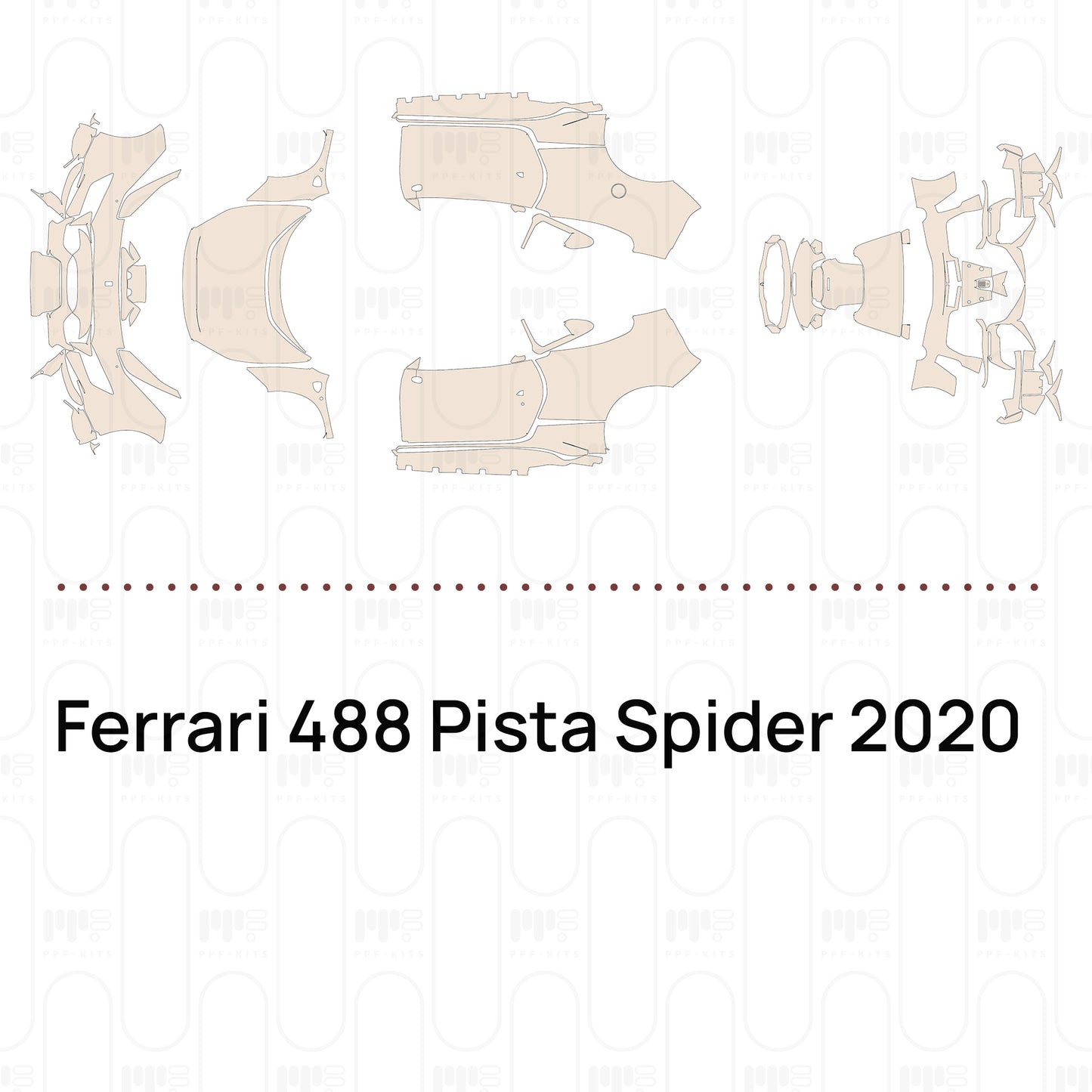 Voorgesneden PPF Ferrari 488 Pista Spider 2020