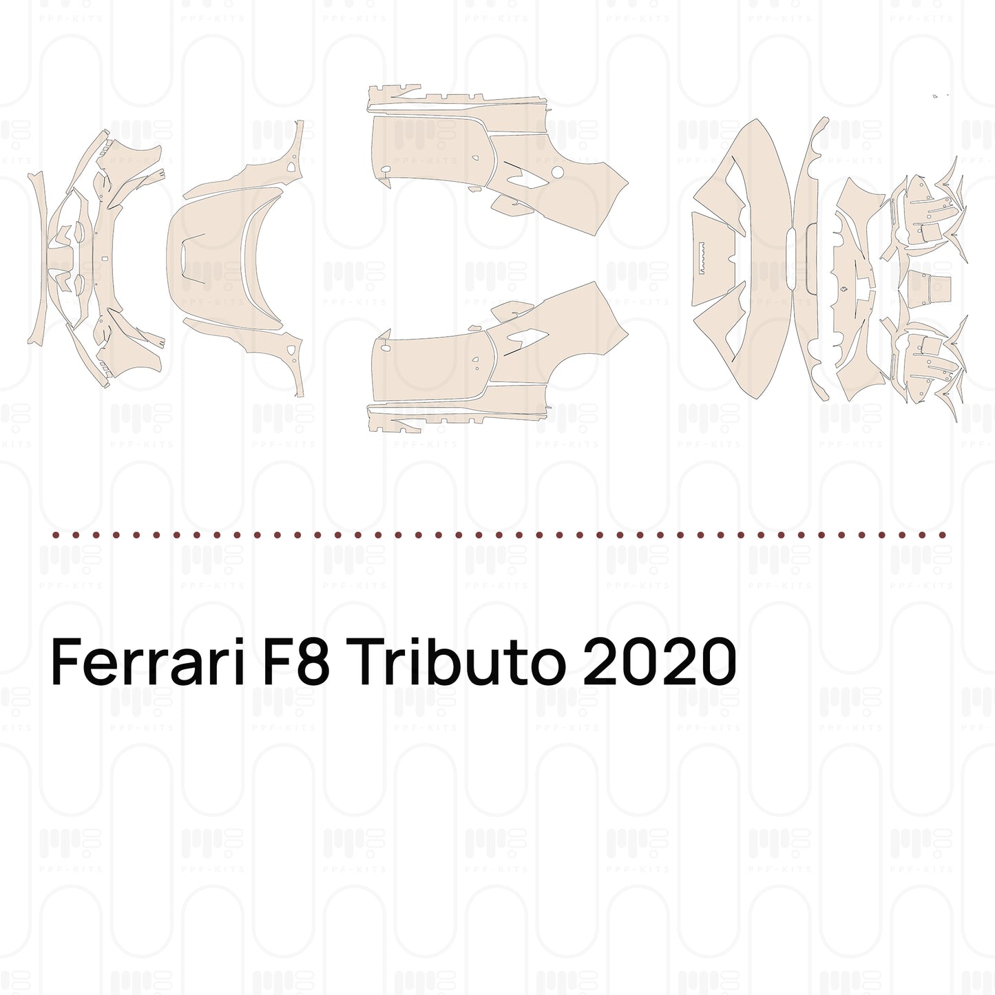 Voorgesneden PPF Ferrari F8 Tributo 2020