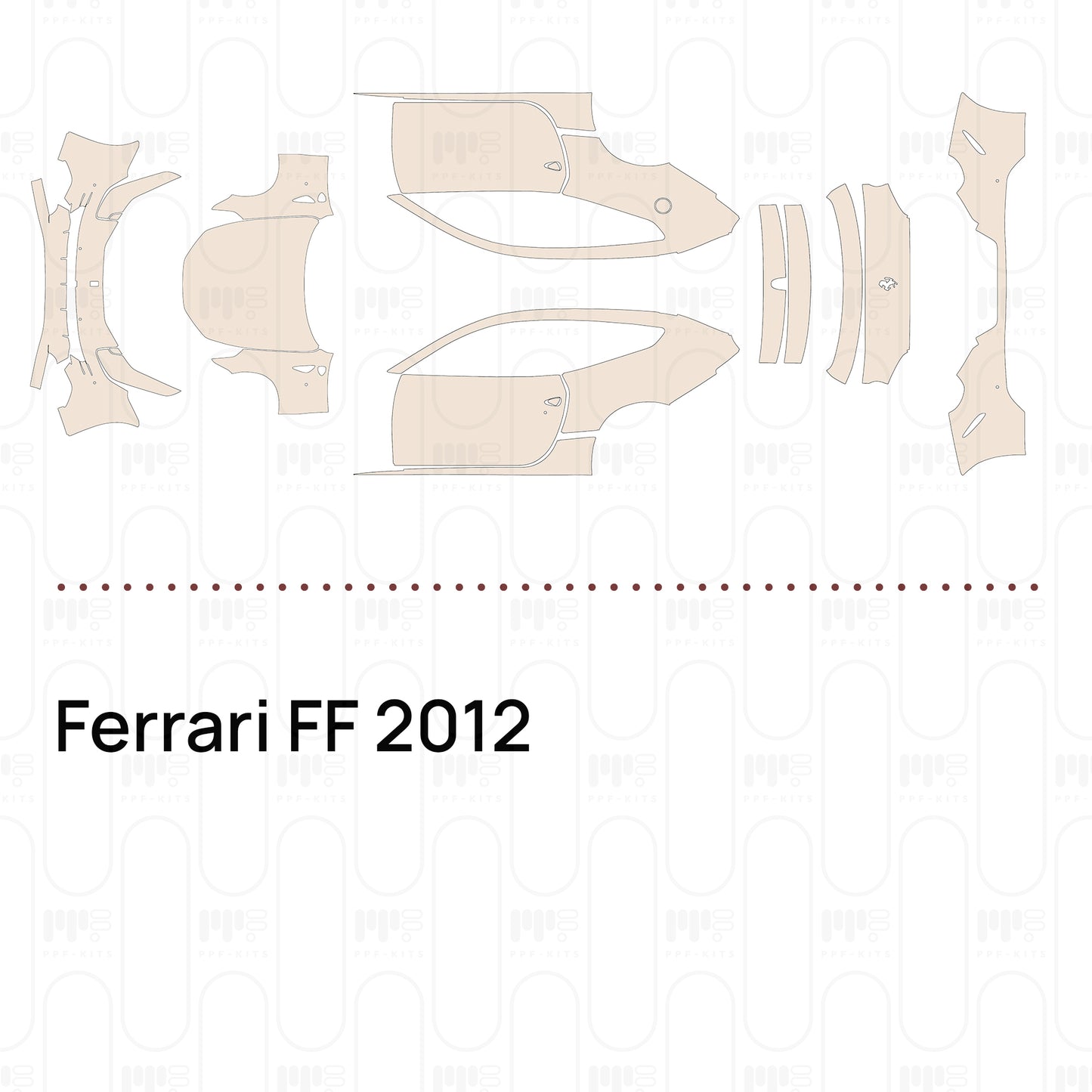Voorgesneden PPF Ferrari FF 2012