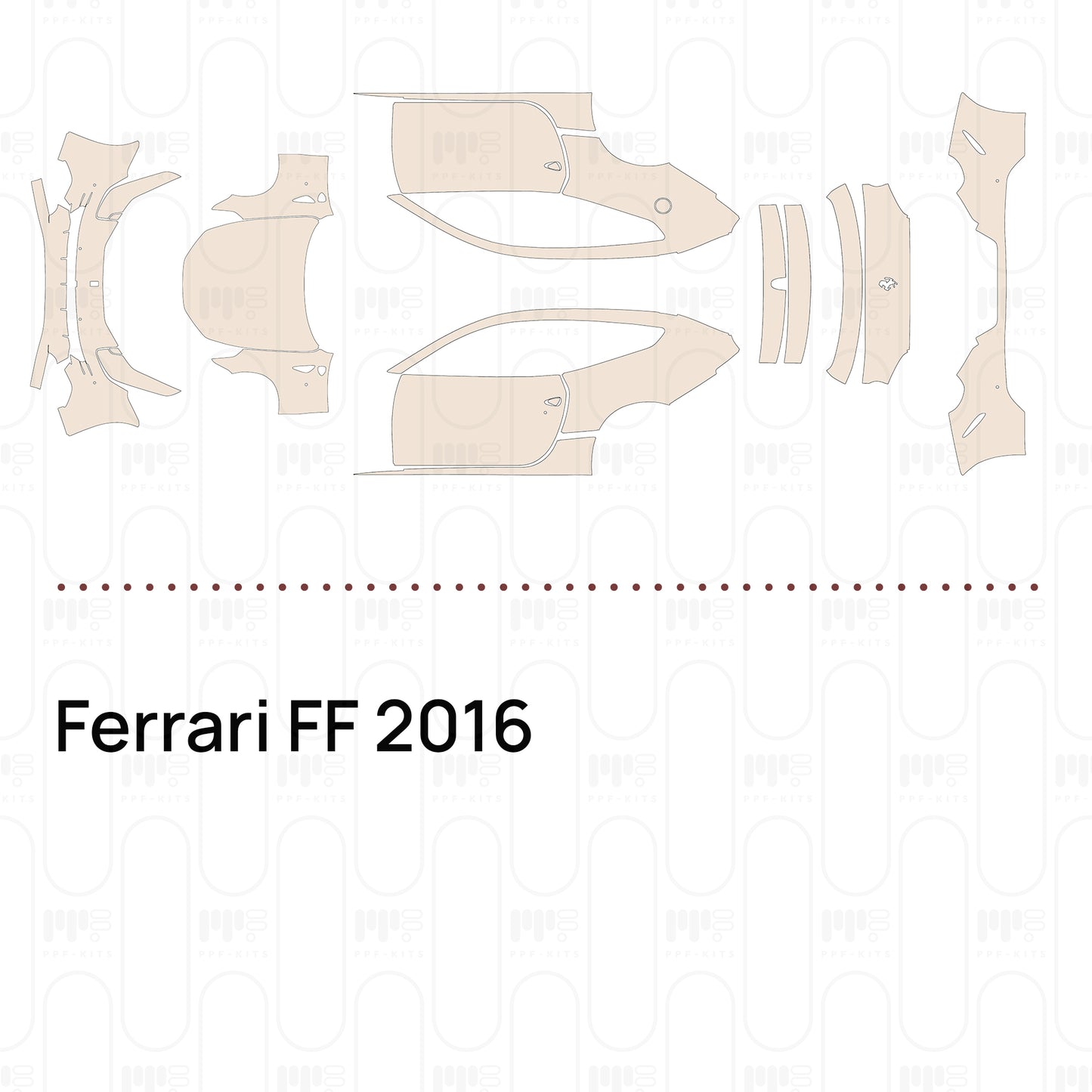 Voorgesneden PPF Ferrari FF 2016