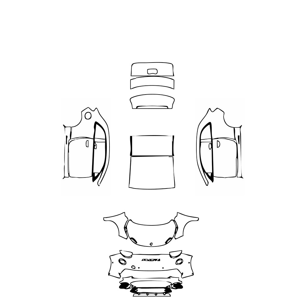 Pre-Cut PPF Fiat 500e 2 door Abarth Coupe 2023 - PPF-Kits