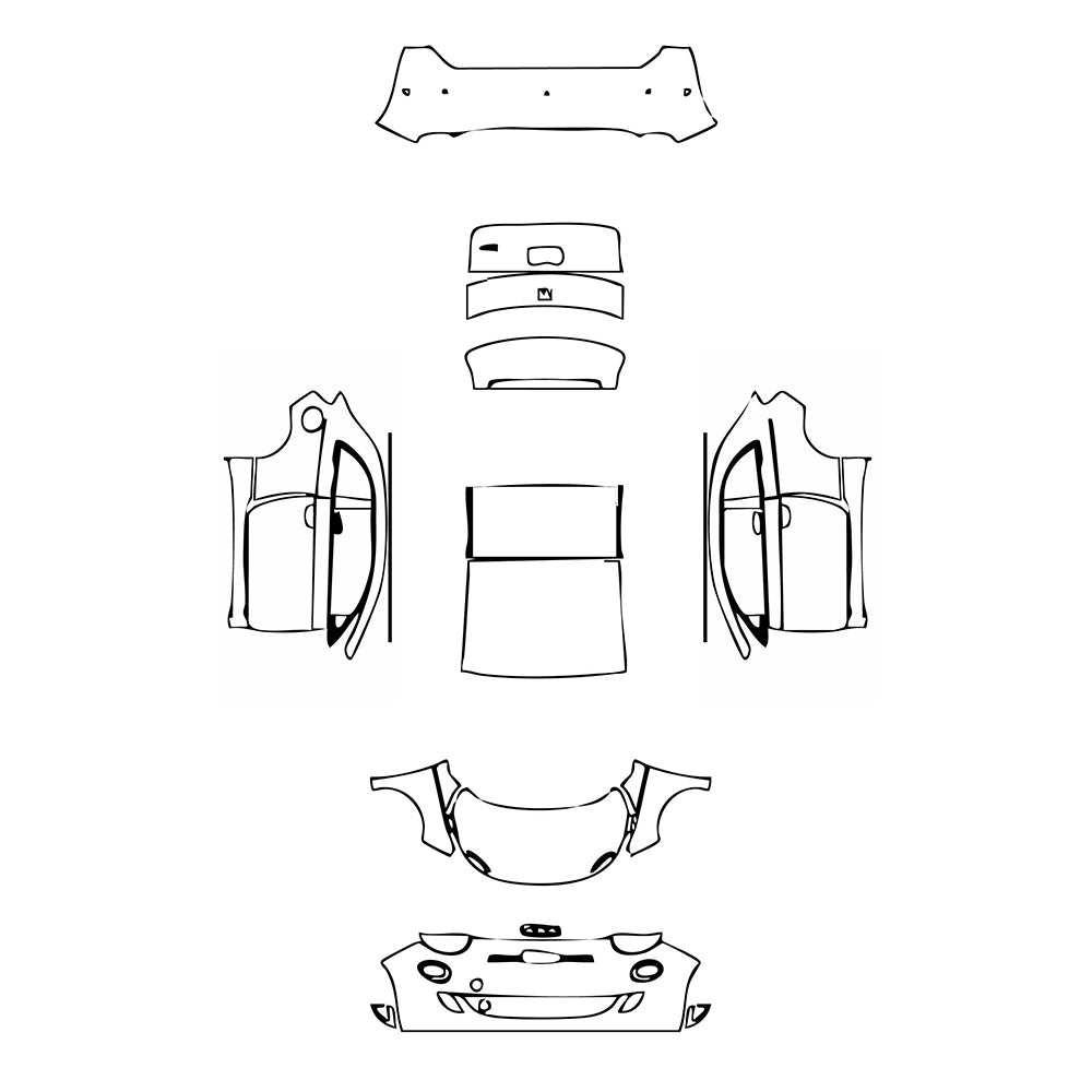Pre-Cut PPF Fiat 500e 2 door La Prima Coupe 2022 - PPF-Kits