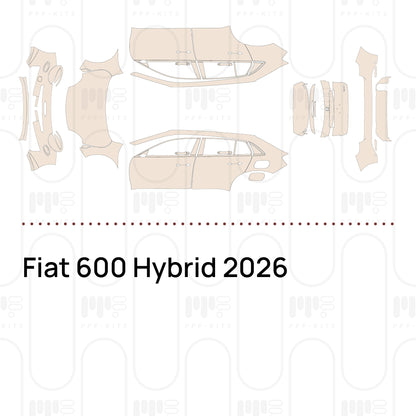 Voorgesneden PPF Fiat 600 Hybrid 2026