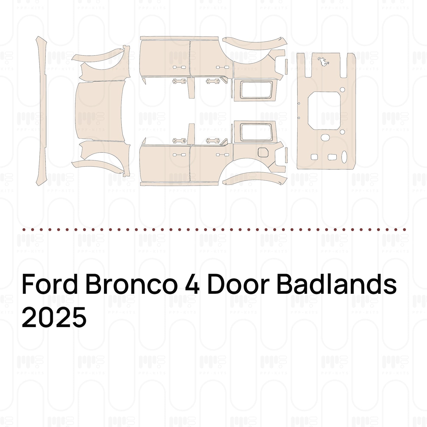 Voorgesneden PPF Ford Bronco 4 Door Badlands 2025