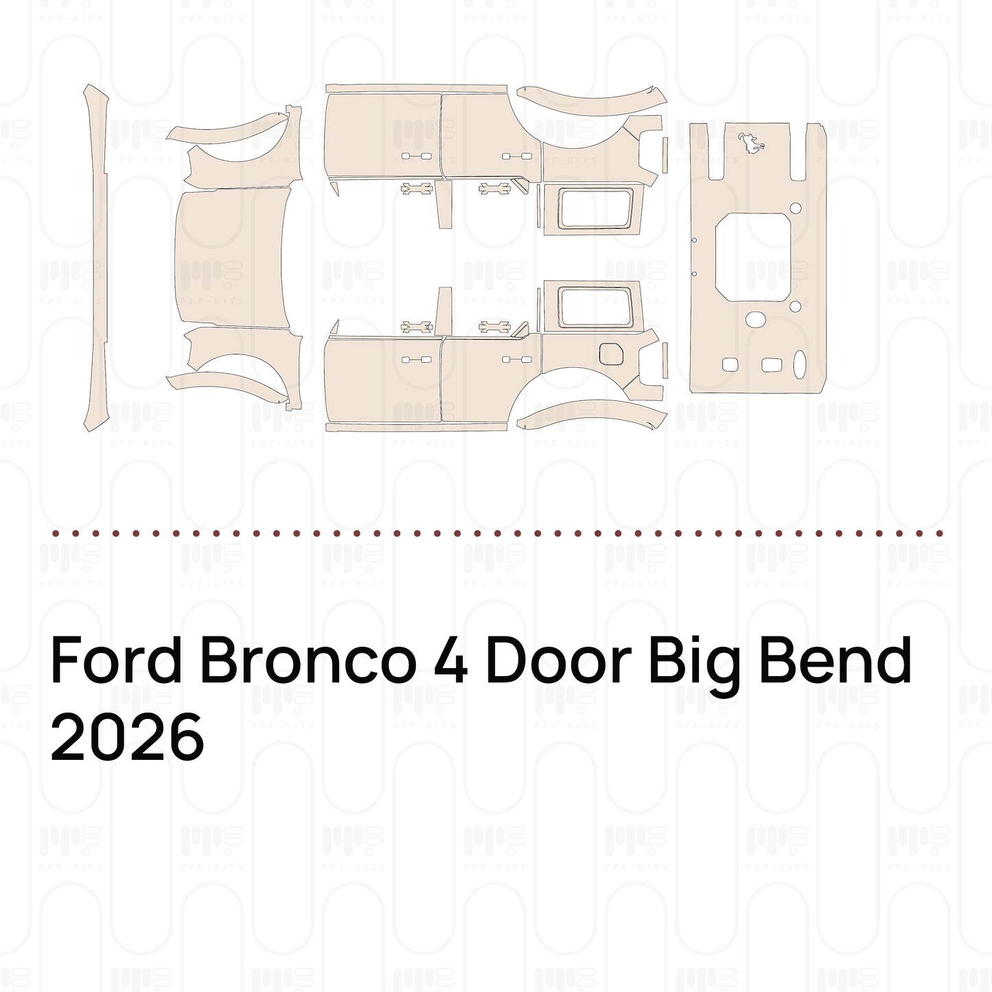 Voorgesneden PPF Ford Bronco 4 Door Big Bend 2026