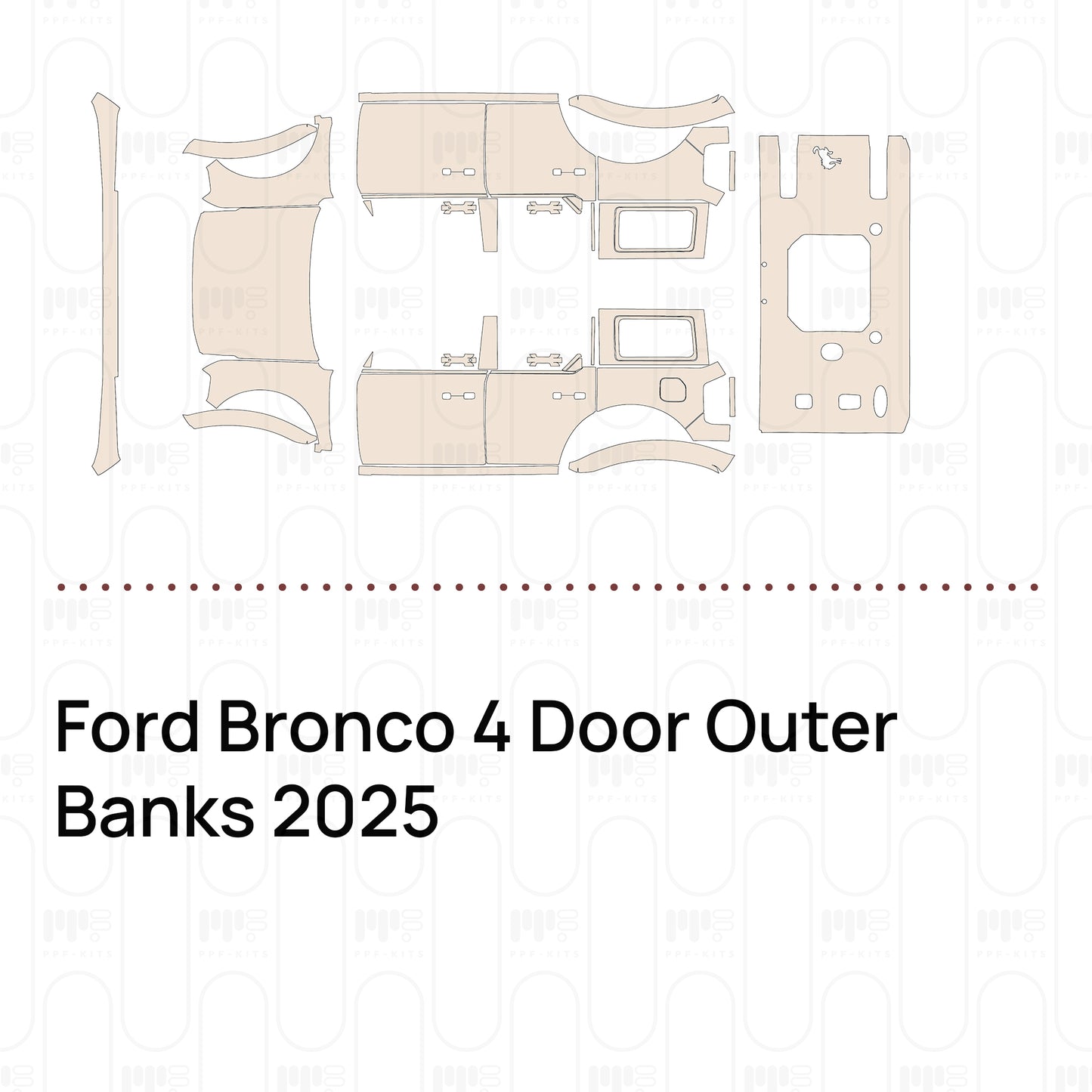 Voorgesneden PPF Ford Bronco 4 Door Outer Banks 2025