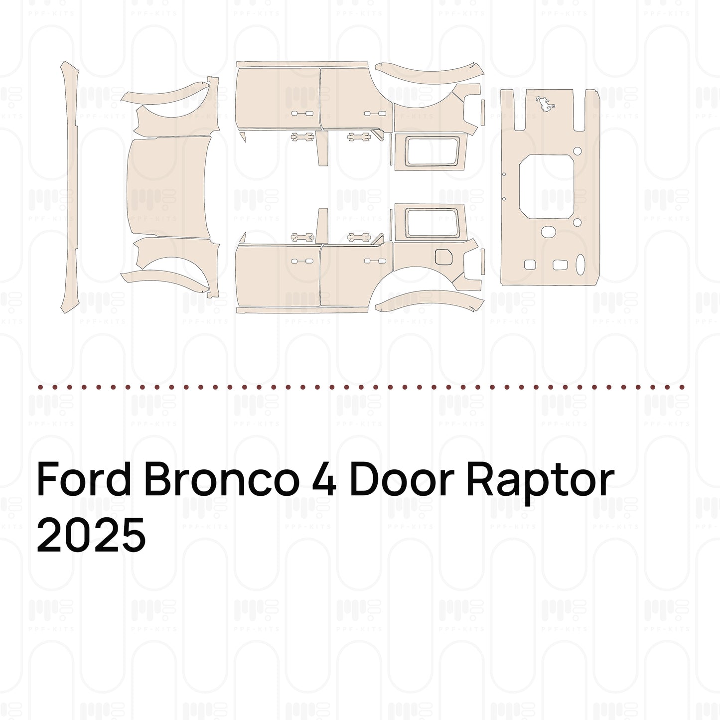 Voorgesneden PPF Ford Bronco 4 Door Raptor 2025