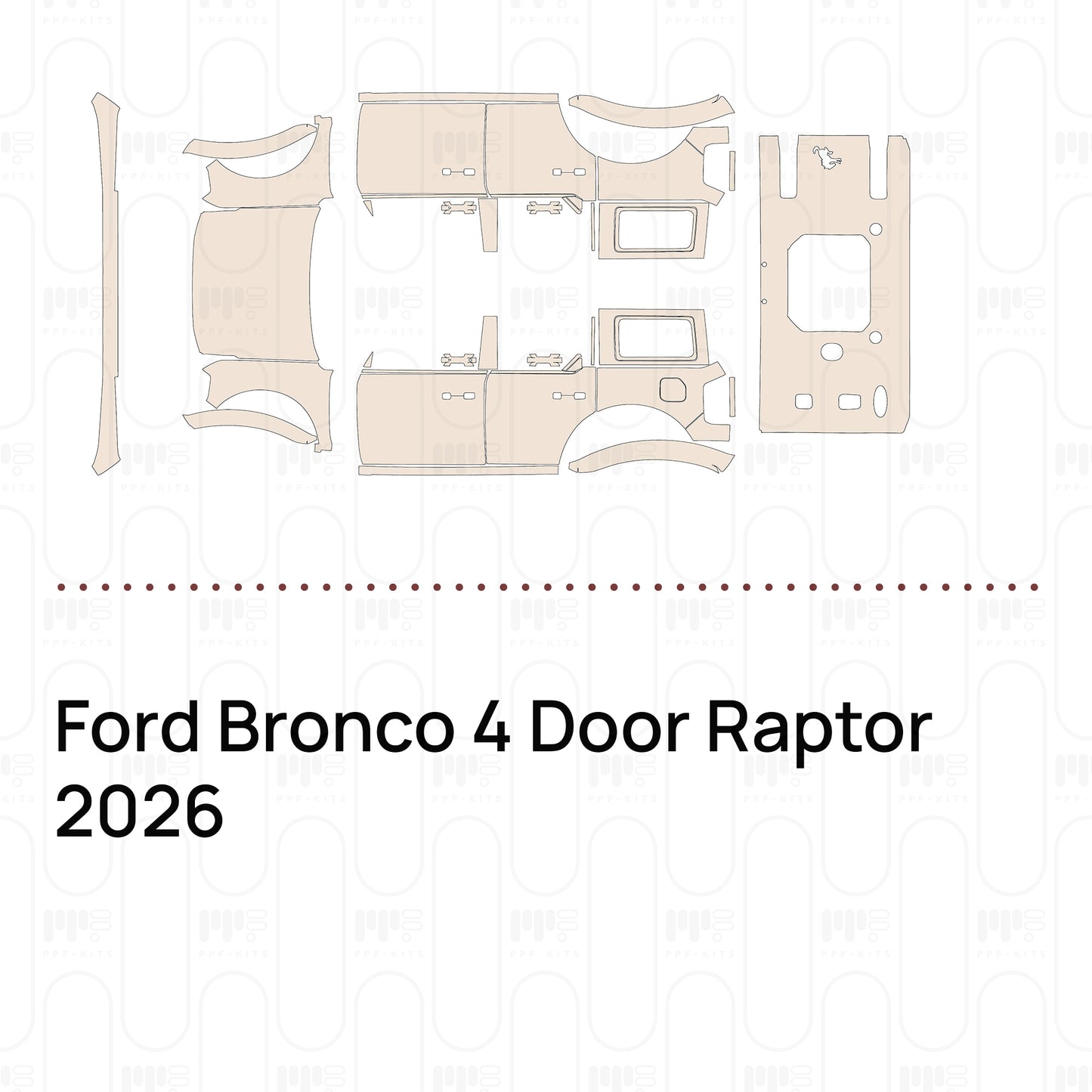 Voorgesneden PPF Ford Bronco 4 Door Raptor 2026