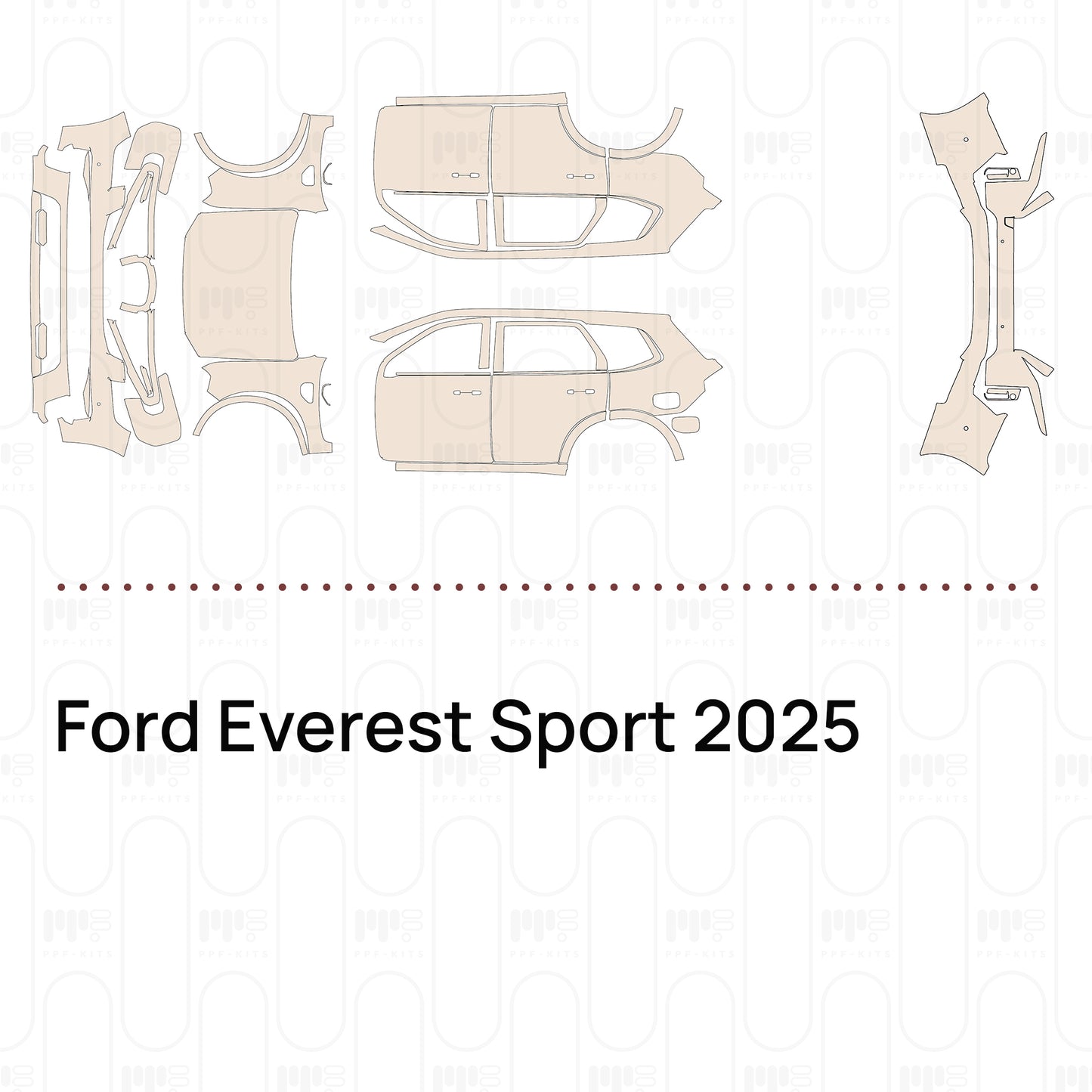 Voorgesneden PPF Ford Everest Sport 2025