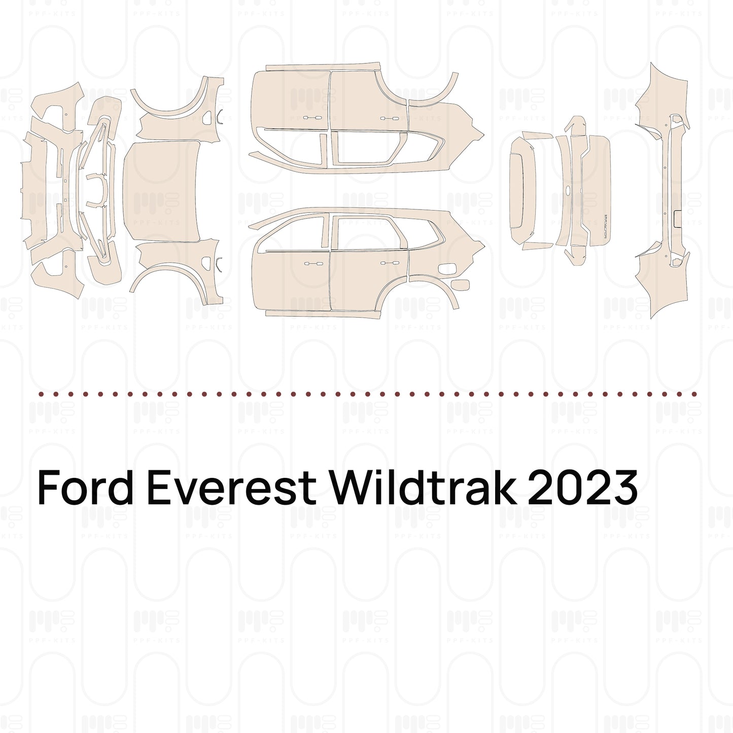 Voorgesneden PPF Ford Everest Wildtrak 2023