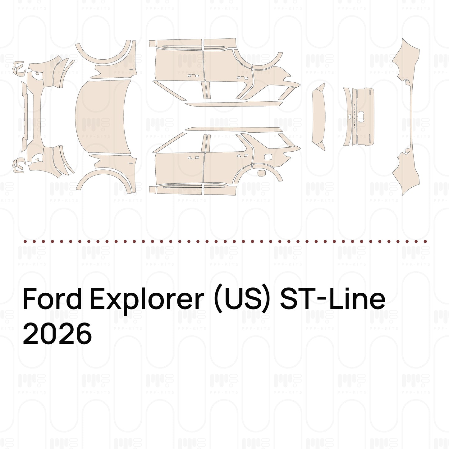 Voorgesneden PPF Ford Explorer (US) ST-Line 2026