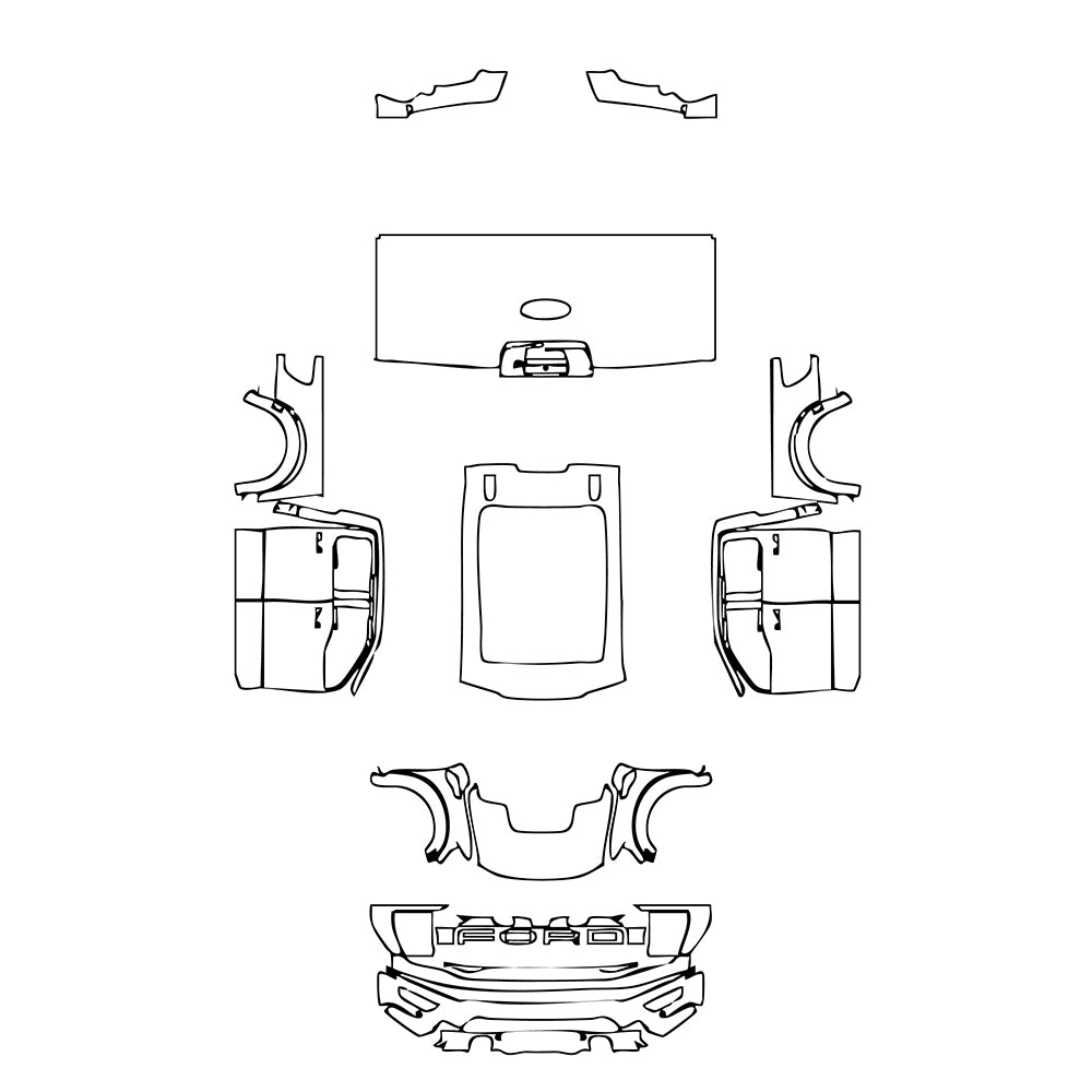 Pre-Cut PPF Ford F-150 Raptor SuperCrew 2022 - PPF-Kits