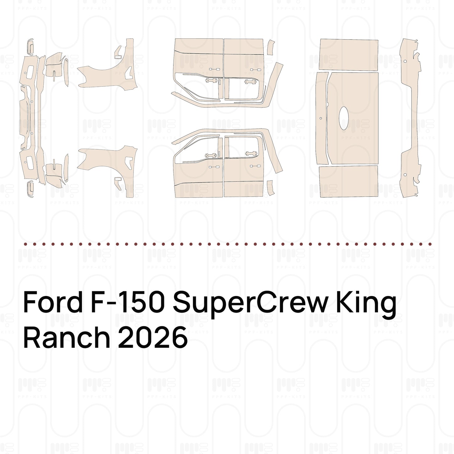 Voorgesneden PPF Ford F-150 SuperCrew King Ranch 2026