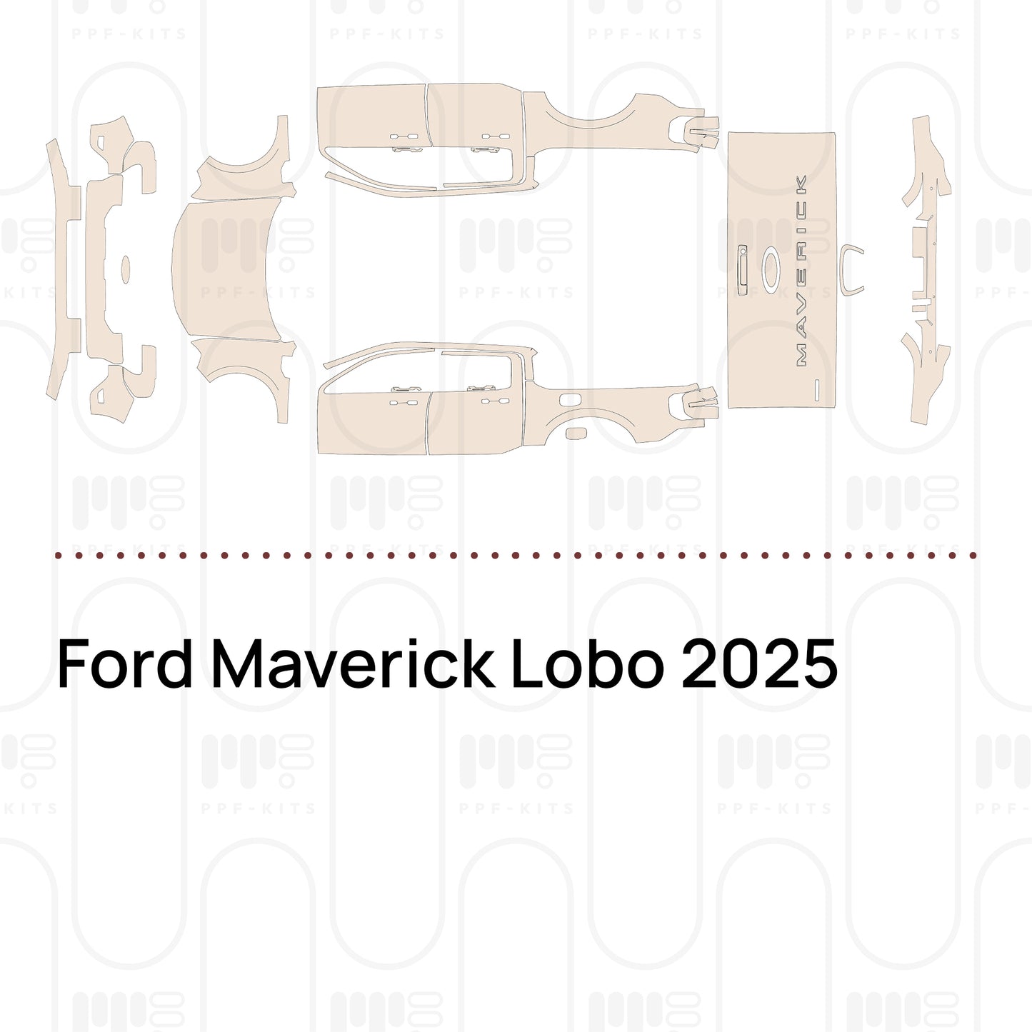 Voorgesneden PPF Ford Maverick Lobo 2025