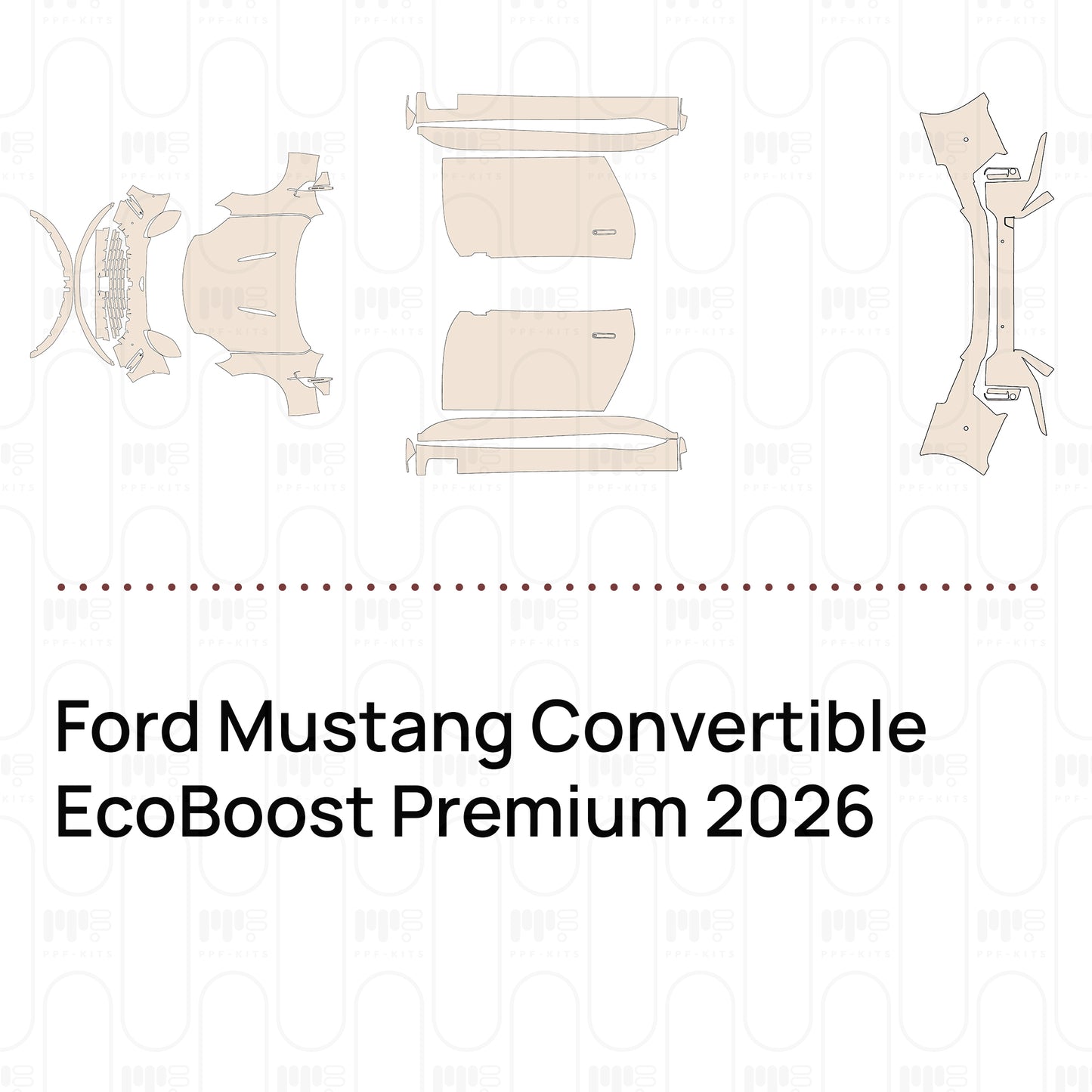 Voorgesneden PPF Ford Mustang Convertible EcoBoost Premium 2026