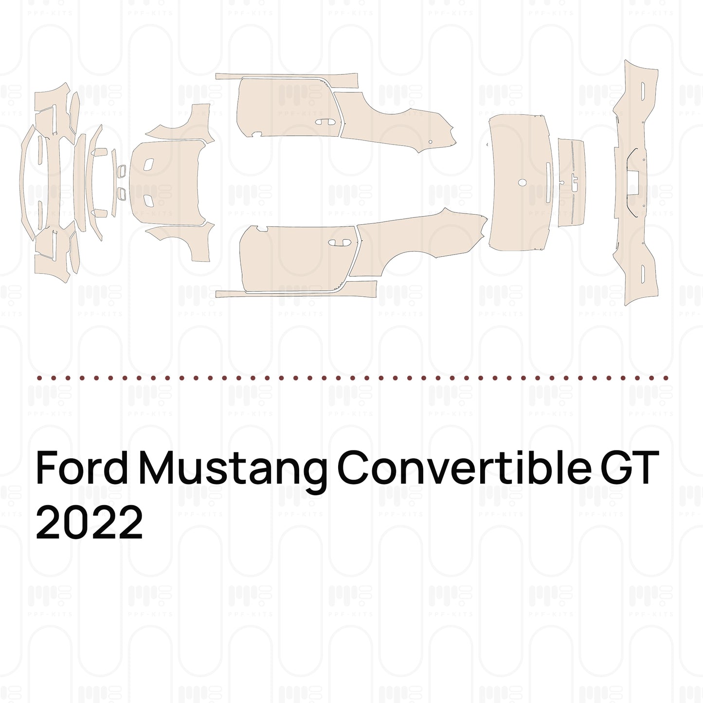 Voorgesneden PPF Ford Mustang Convertible GT 2022