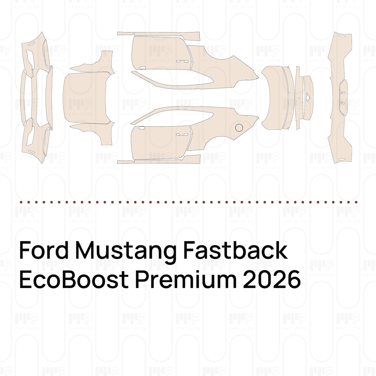 Voorgesneden PPF Ford Mustang Fastback EcoBoost Premium 2026