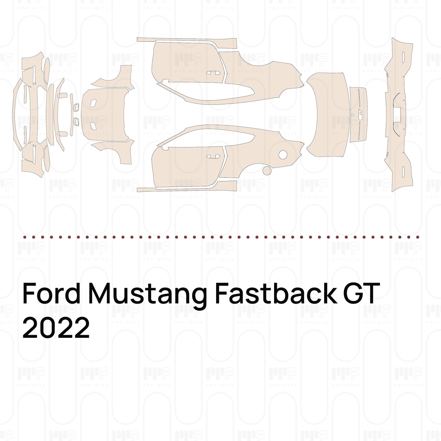 Voorgesneden PPF Ford Mustang Fastback GT 2022