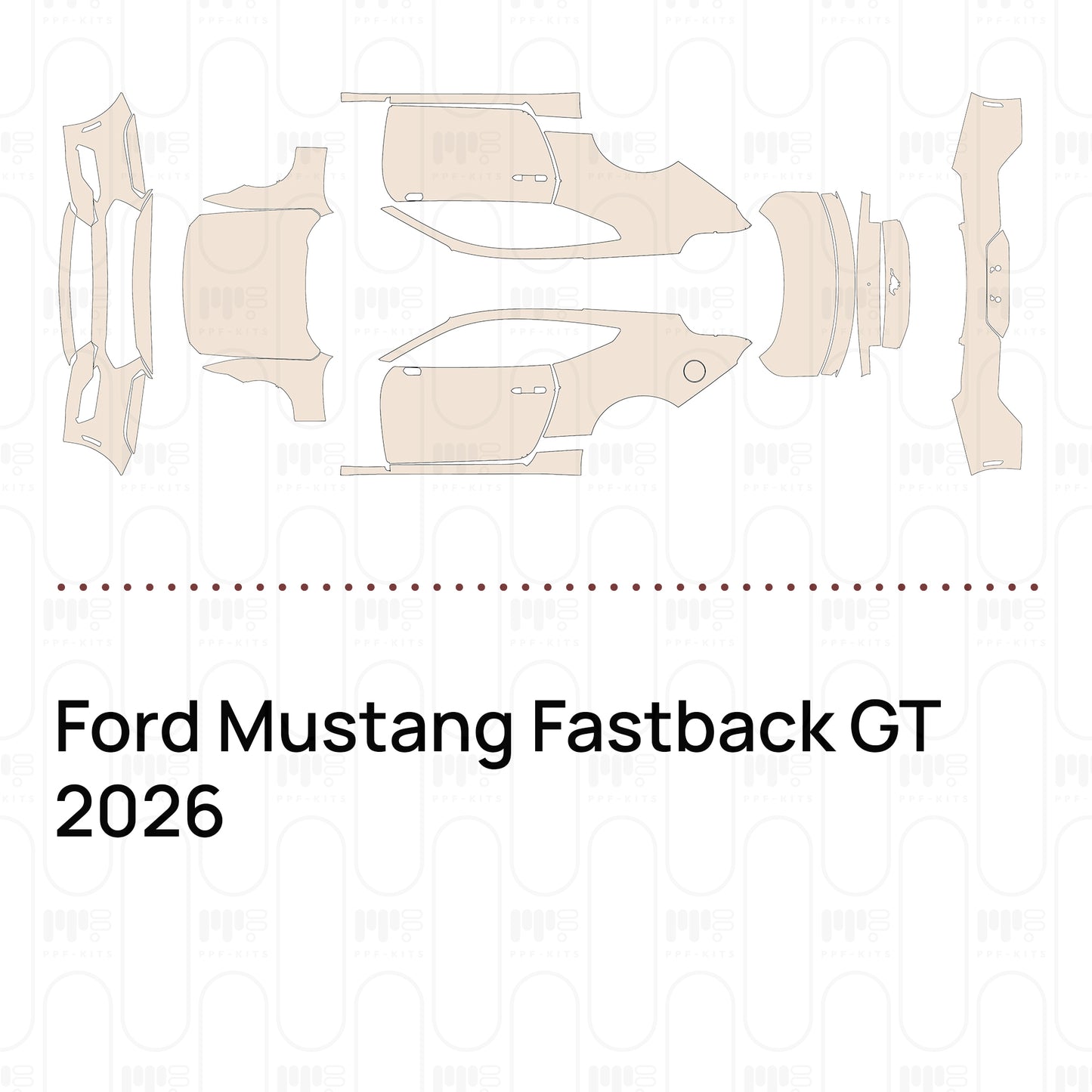 Voorgesneden PPF Ford Mustang Fastback GT 2026