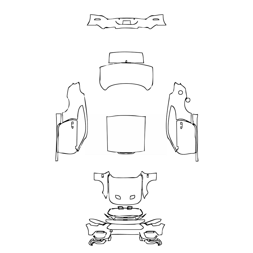 Pre-Cut PPF Ford Mustang Fastback Mach 1 2023 - PPF-Kits