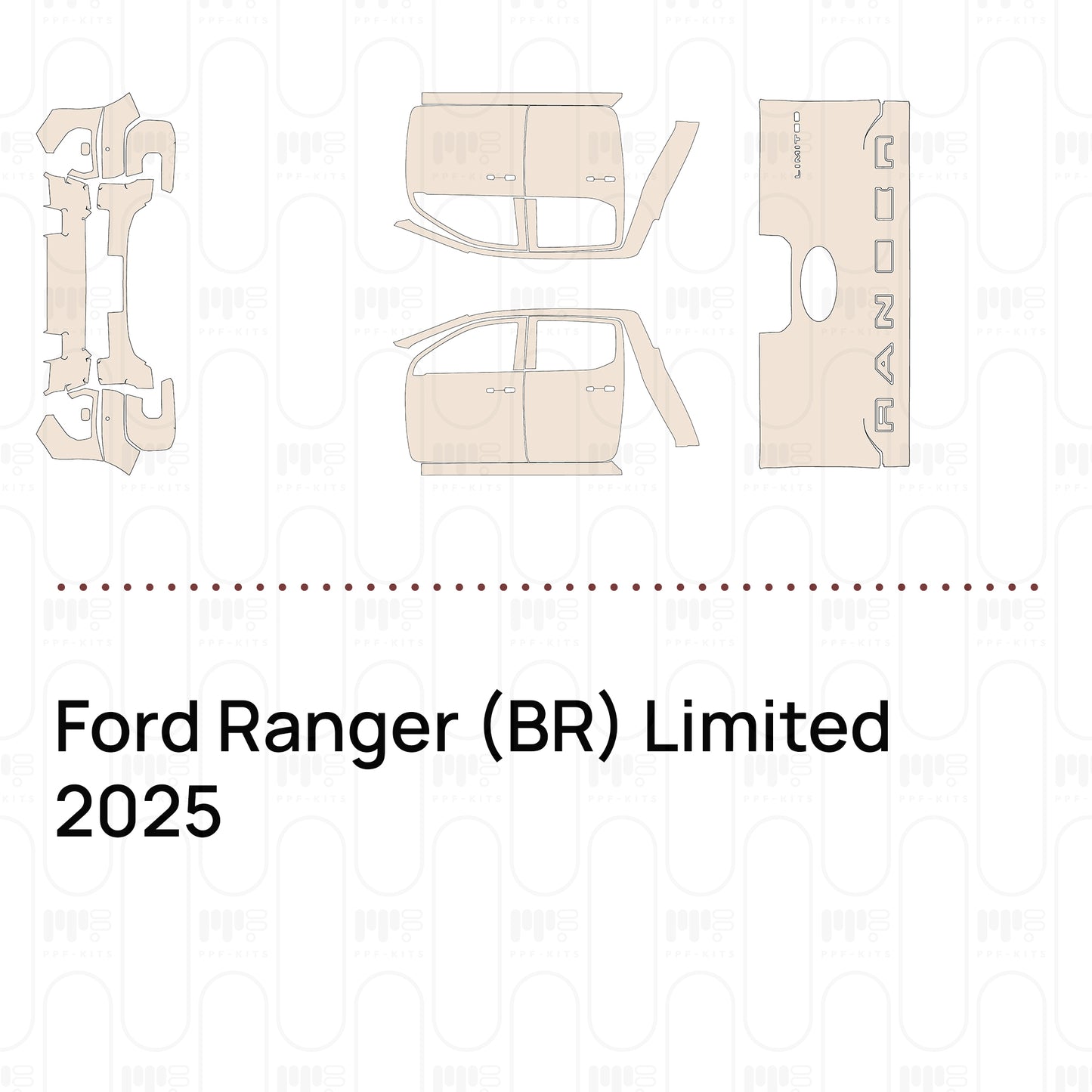 Voorgesneden PPF Ford Ranger (BR) Limited 2025