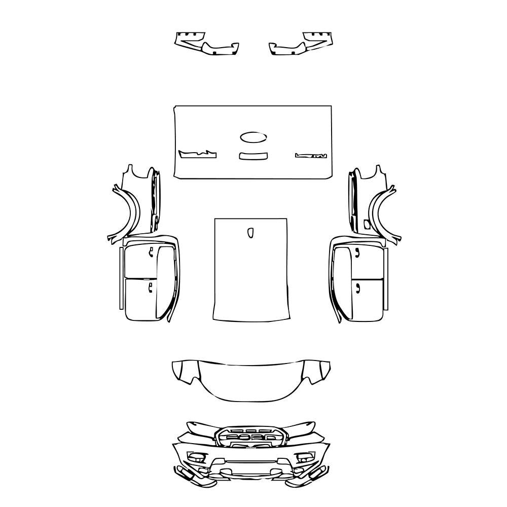 Pre-Cut PPF Ford Ranger (EU) Raptor 2021 - PPF-Kits