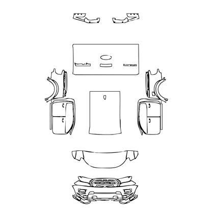 Pre-Cut PPF Ford Ranger (EU) Raptor 2021 - PPF-Kits