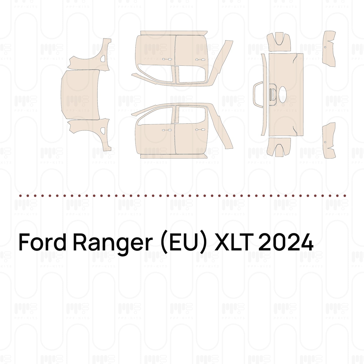 Voorgesneden PPF Ford Ranger (EU) XLT 2024