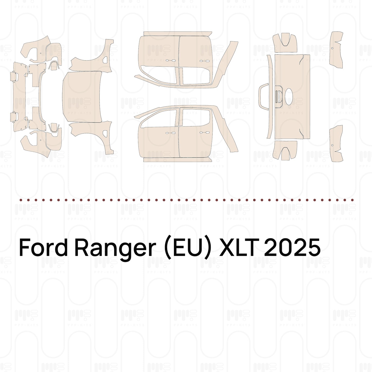 Voorgesneden PPF Ford Ranger (EU) XLT 2025
